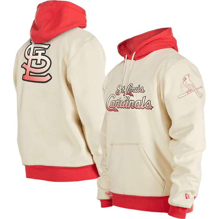 Men's St. Louis Cardinals White Color Pack Team Front & Back Pullover Hoodie